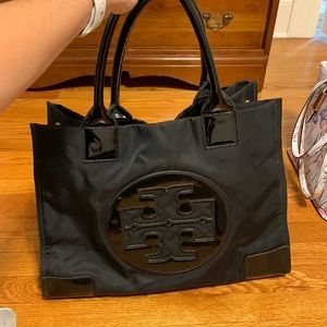 Large, Black Tory Burch Tote Bag